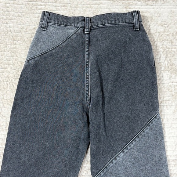 Reformation Bowie Jean Patchwork Grey Wash Denim Straight Leg Jeans Size 23 - Picture 9 of 10
